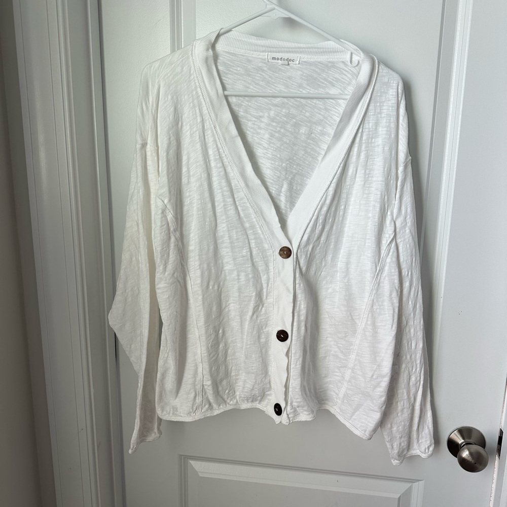 Mododoc Women's Cardigan Cotton Sweater